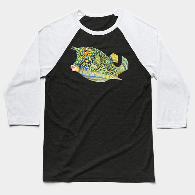 Cowfish Baseball T-Shirt by Tim Jeffs Art